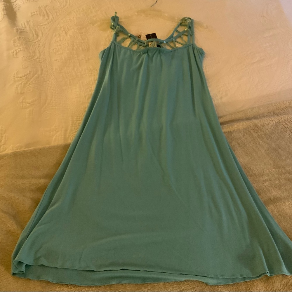 Tropical Get Away Dress- Aqua and Super Cute.